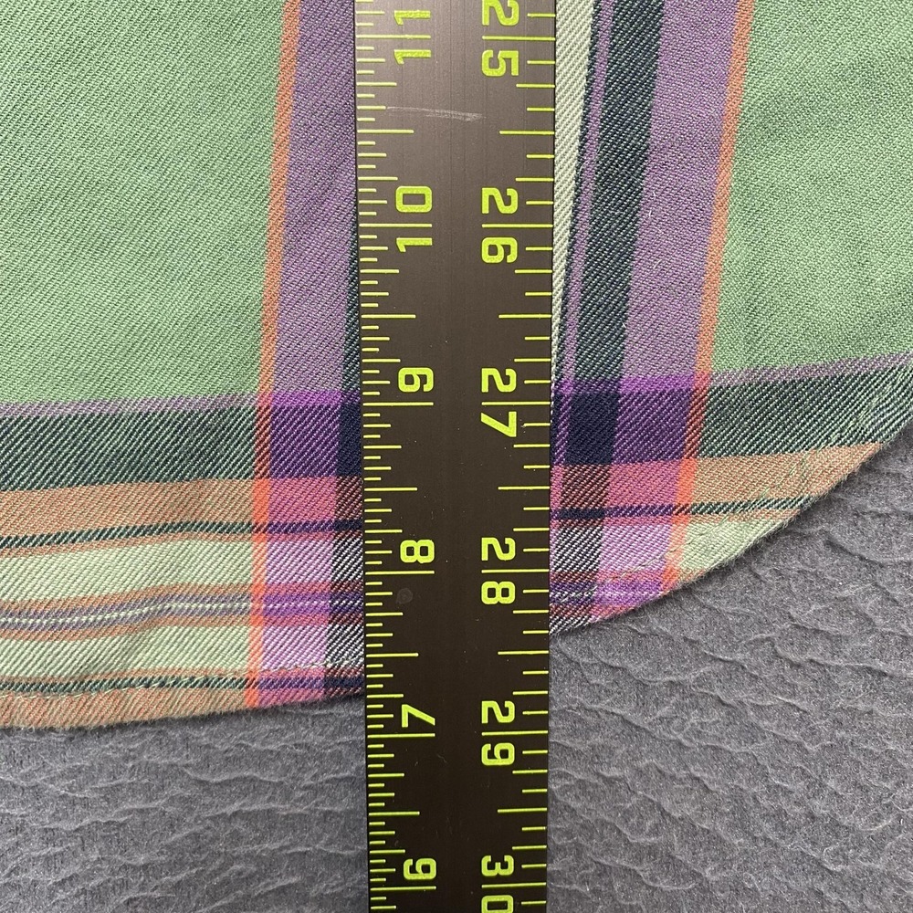 Lauren Ralph Lauren Shirt Womens Medium Green Plaid Button Up Long Sleeve Cotton - Picture 8 of 9